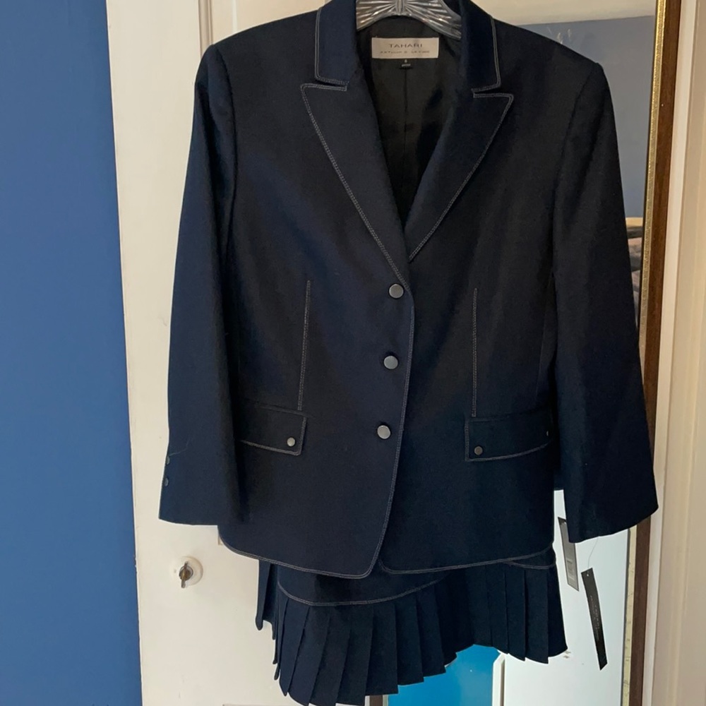 Professional denim suit Tahari- new with tags